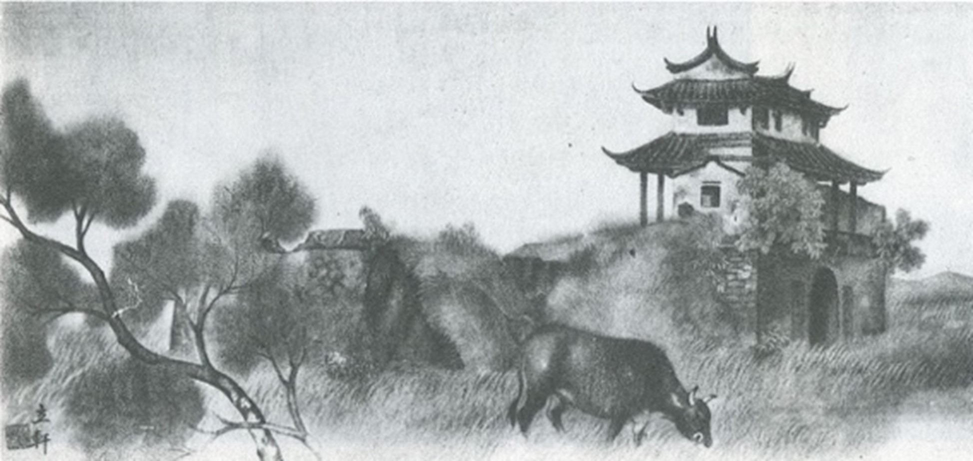 林玉山《大南門》_第一回臺展