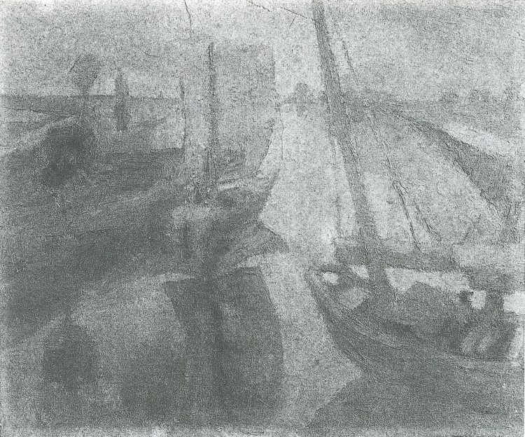 御園生暢哉《運河夕陽》_第四回臺展